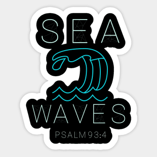 Sea Waves Christian Scriptures Sticker